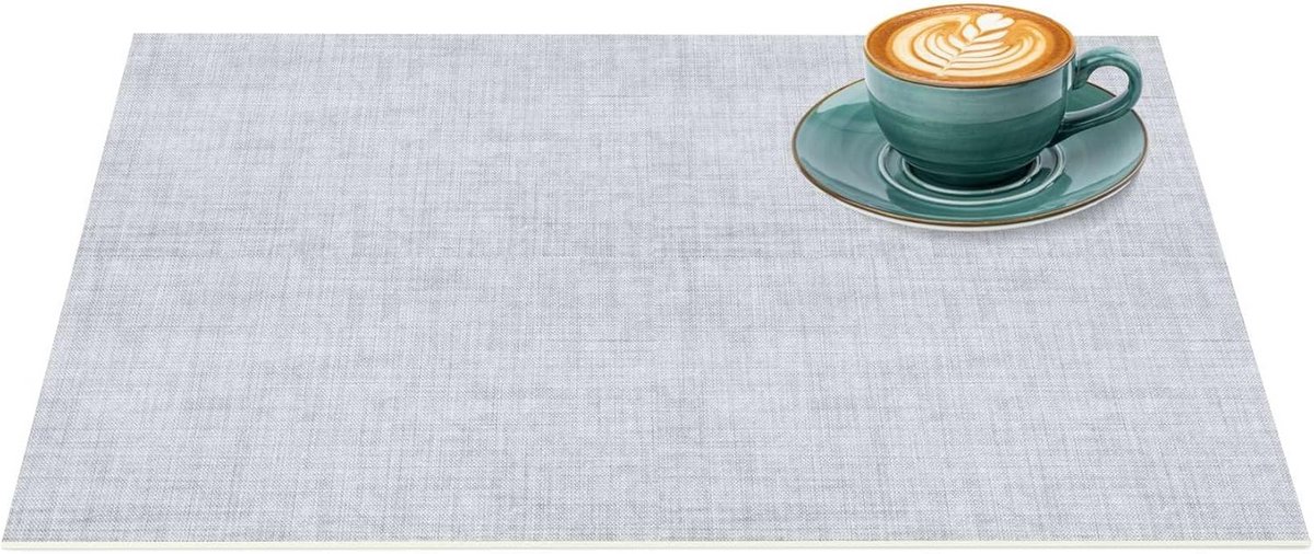 Set van Antislip Placemats met Linnenlook - Afwasbaar en Hittebestendig