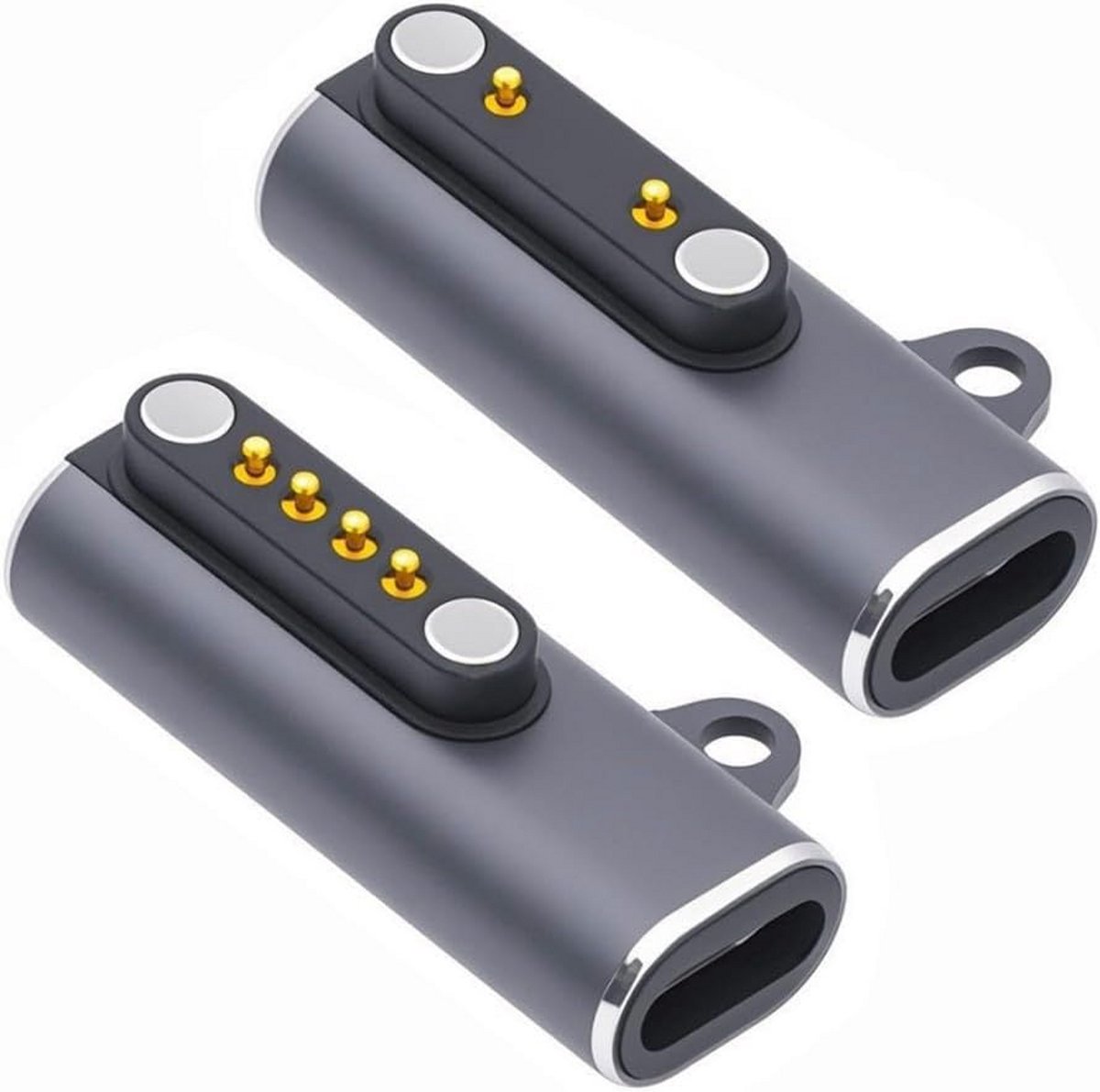2x USB-C Smartwatch Oplader Adapter Magnetisch 2- of 4-Pins 7.62mm Pitch