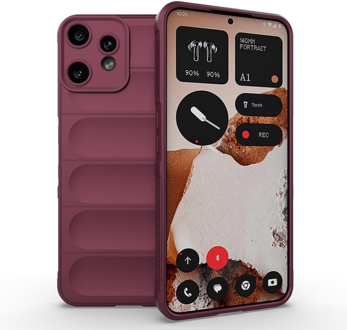 Schokbestendige TPU Hoes voor CMF Phone 2 Pro - Donkerpaars - Maximale Valbescherming