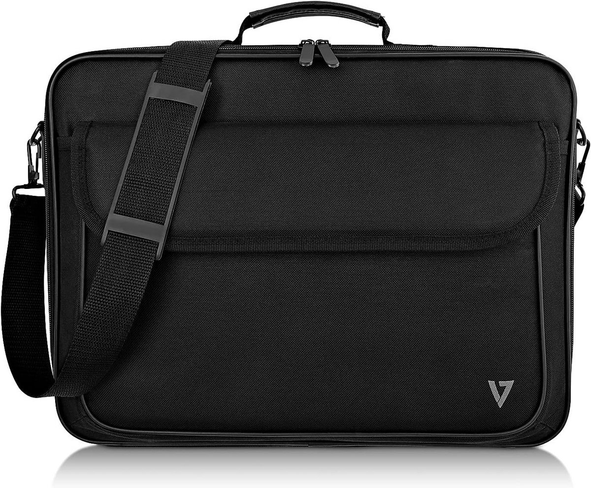 Laptoptas voor Notebooks tot 16.1 Inch Zwart Stevige Schoudertas