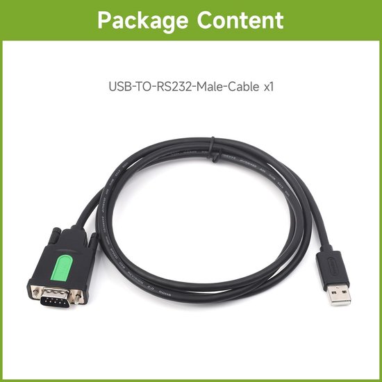 Adapter Usb Naar R232 Industriële USB naar RS232 Seriële Adapter Kabel met DB9 Male Poort ...