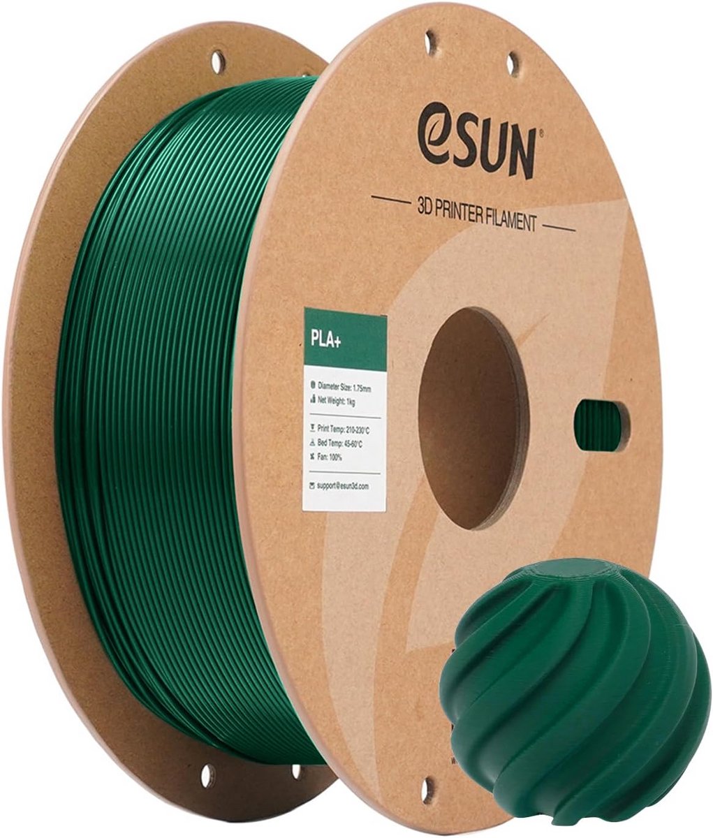 Sterk en Nauwkeurig PLA+ 3D Printer Filament 1.75mm 1kg Dennengroen