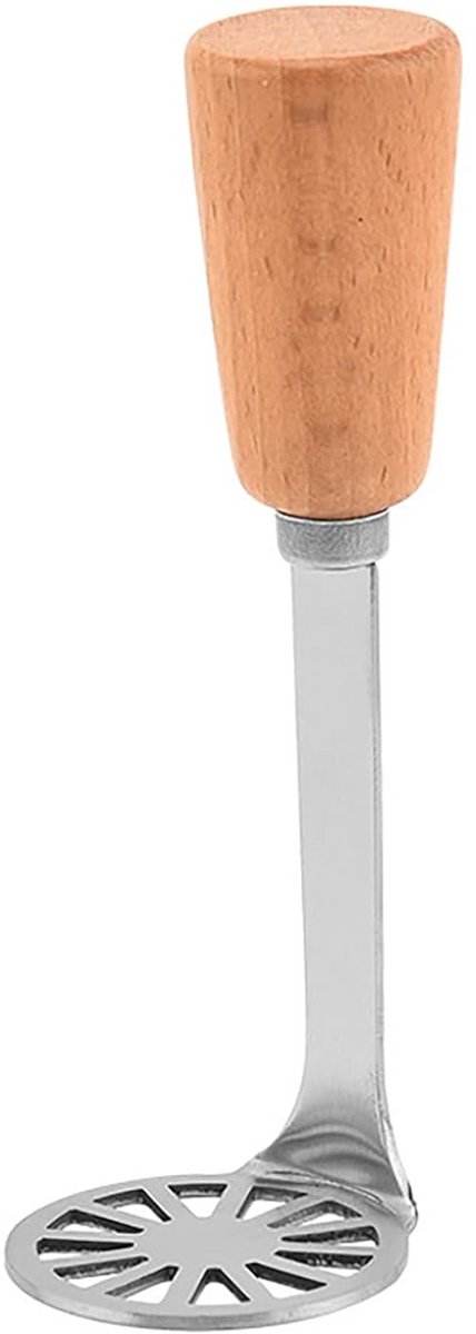 Robuuste RVS Aardappelstamper met Houten Handvat voor Puree