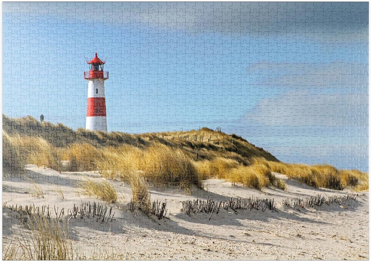 1000 Delen Puzzel - Vuurtoren op Sylt, Noordzee - Duitsland