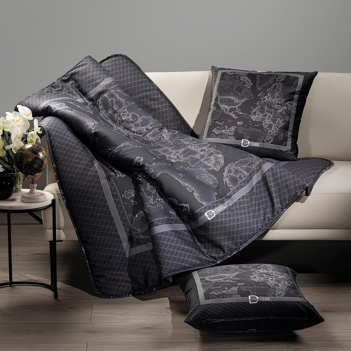 Gewatteerde Plaid van Puur Katoensatijn 130 x 170 cm
