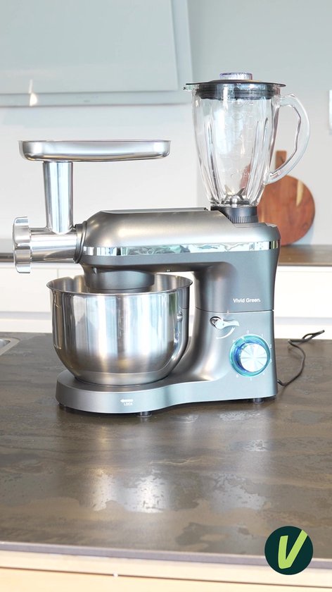 Vivid Green Keukenmachine - 2000W - 6.2L Mengkom - Gehaktmolen
