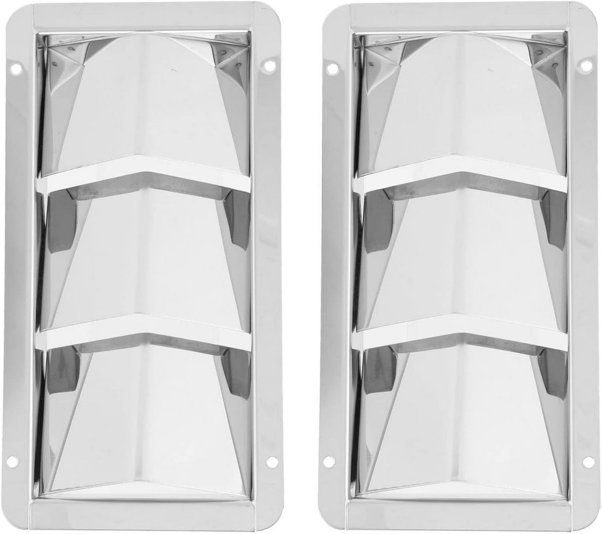 RVS Ventilatierooster voor Boot - 3 Sleuven Ventilatiepaneel Rechthoekig 210x110mm