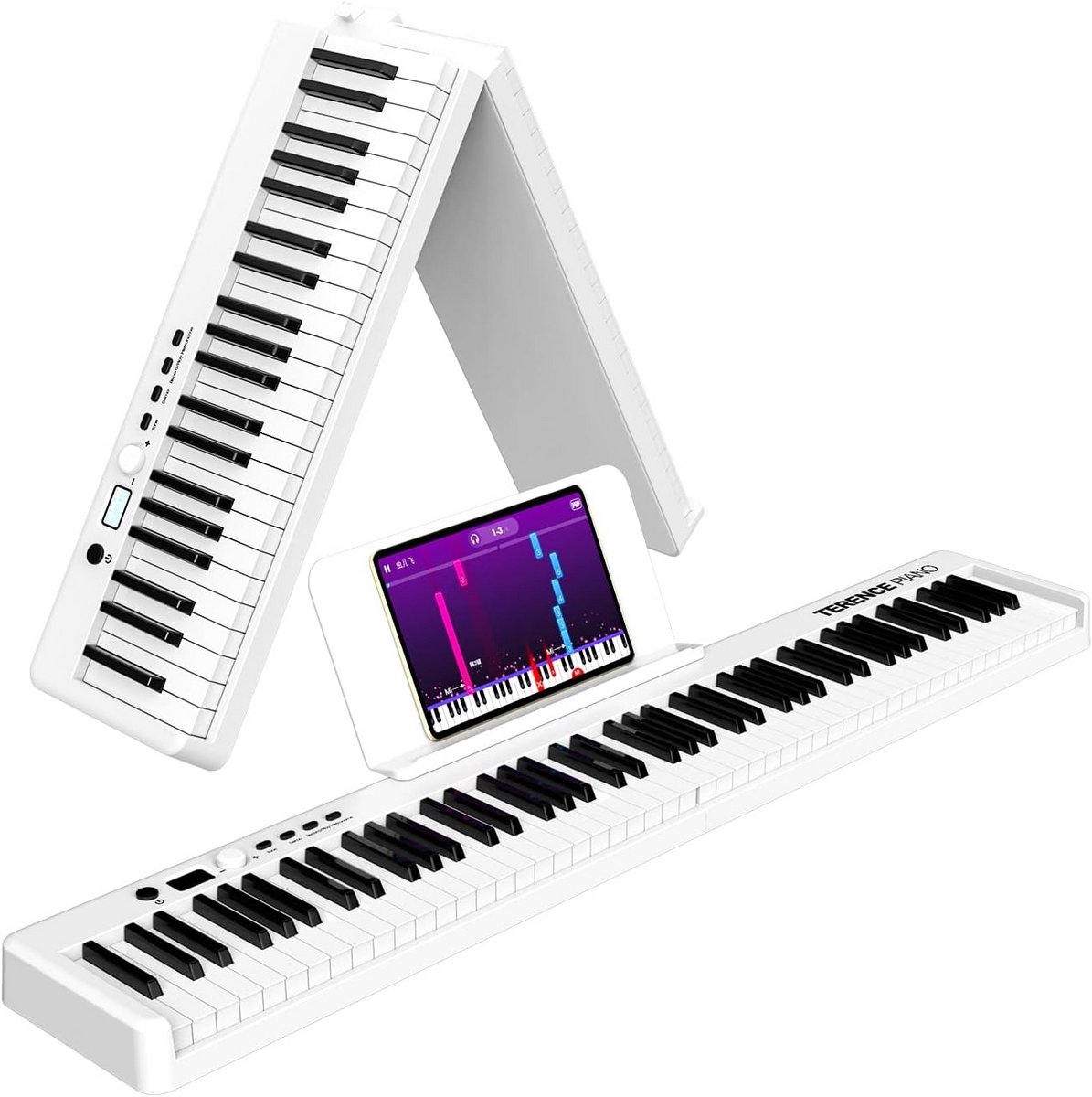 Opvouwbaar Digitaal Piano Keyboard met 88 Halfgewogen Toetsen en Bluetooth