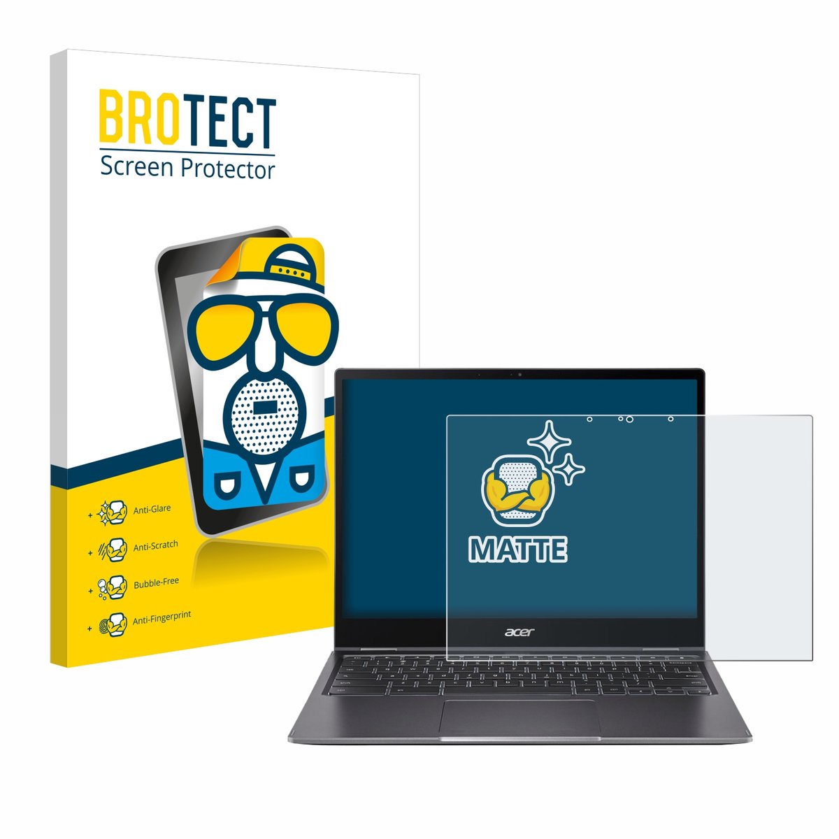 BROTECT - Screenprotector voor Acer Chromebook Spin 713 - Folie Beschermfolie matte