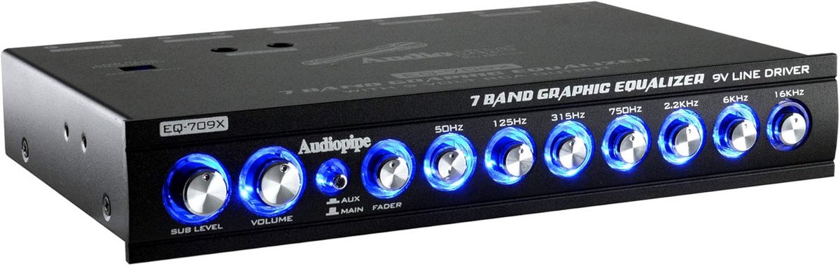 Parametrische 7-Bands Equalizer 9V voor Auto Stereo Systeem