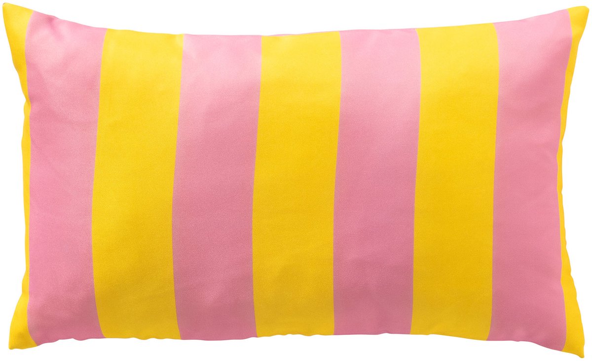 Textino - APOLLO - buitenkussen 30x50 cm - gestreept - Quince - geel, roze
