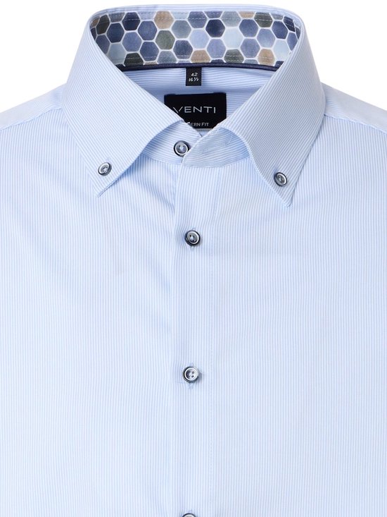 Chemise Venti Button Down Col Met Rayures Modern Fit - L