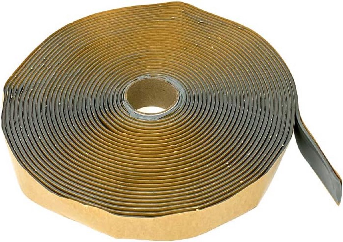 Butyl Tape 3mm x 25mm x 12m Grijs Elastomeer Afdichtmiddel