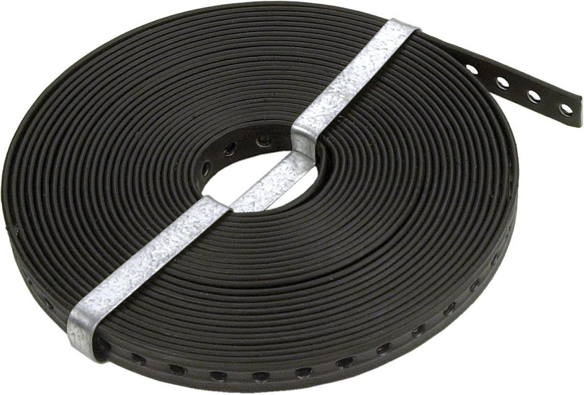 Set van 10m Montageband 19mm Breed, 3mm Dik Staal, Verzinkt