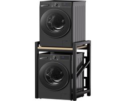 Wasmachinekast met Planken - Ruimtebesparend Rek voor Wasmachine en Droger