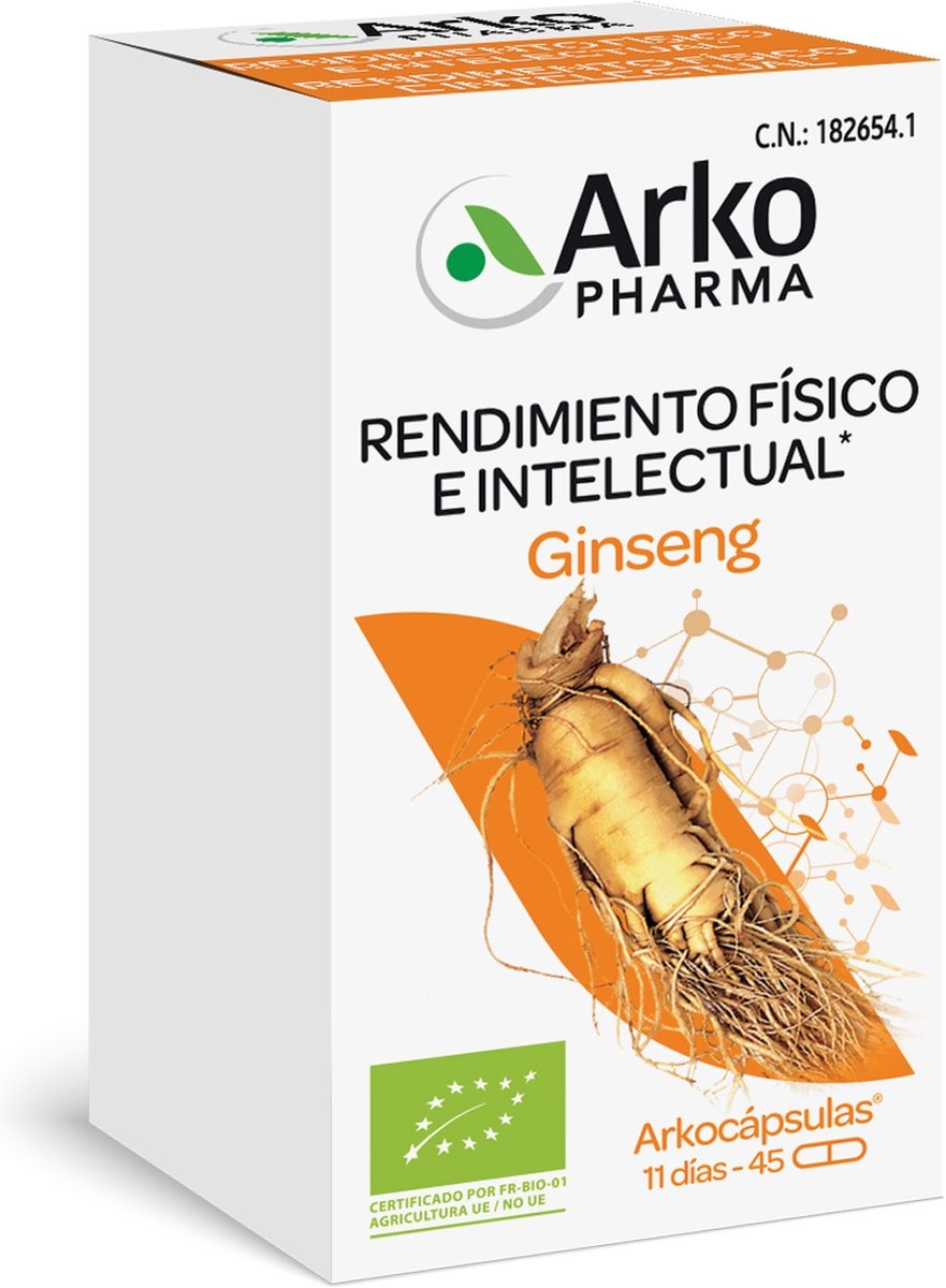 Arkocapsulas Ginseng Bio 45 capsules|Arkocapsulas Ginseng Bio 45 capsules|Arkogélules Ginseng Bio 45 capsules
