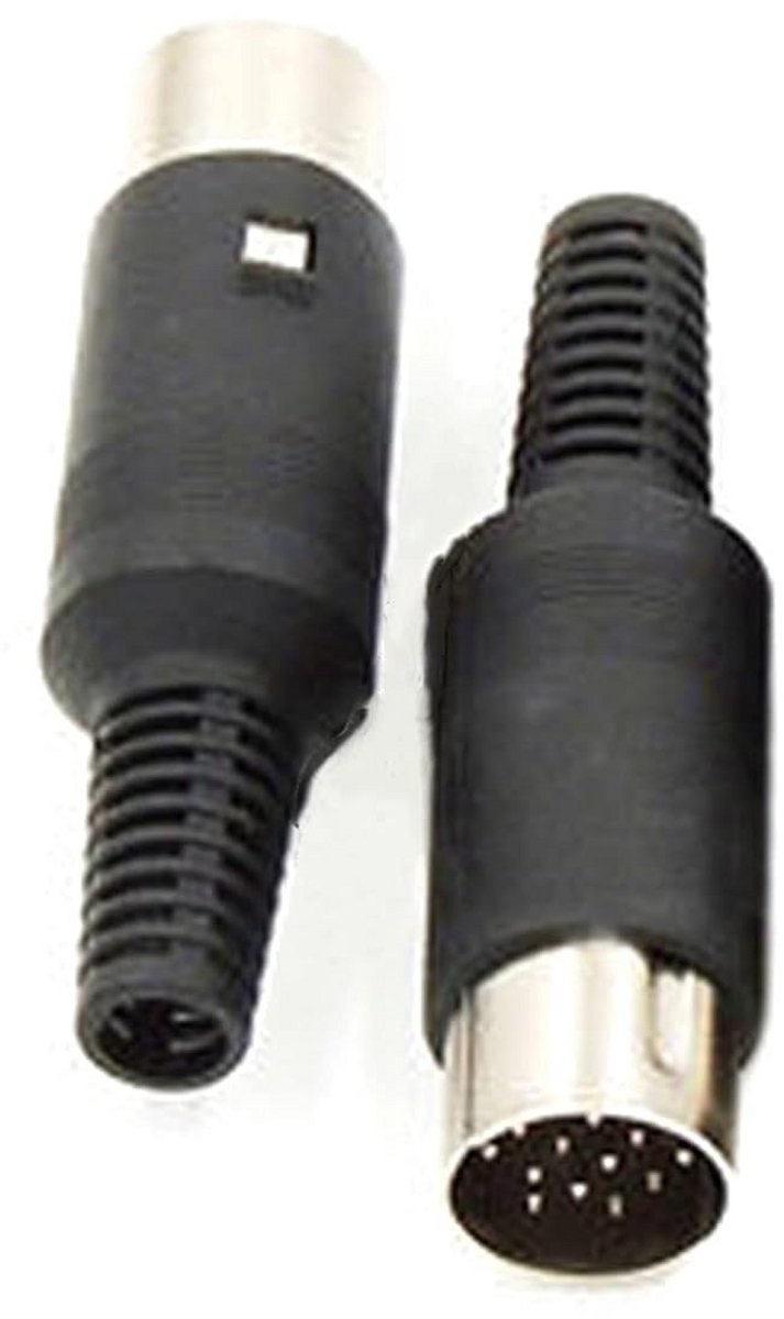 2 stuks 13-pins DIN Mannelijke Inline Audio Adapter Kabel Connector