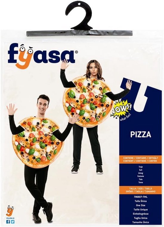 Grappig Pizzapak voor Volwassenen - Vegetarische Kostuum Middenstuk — afbeelding 4