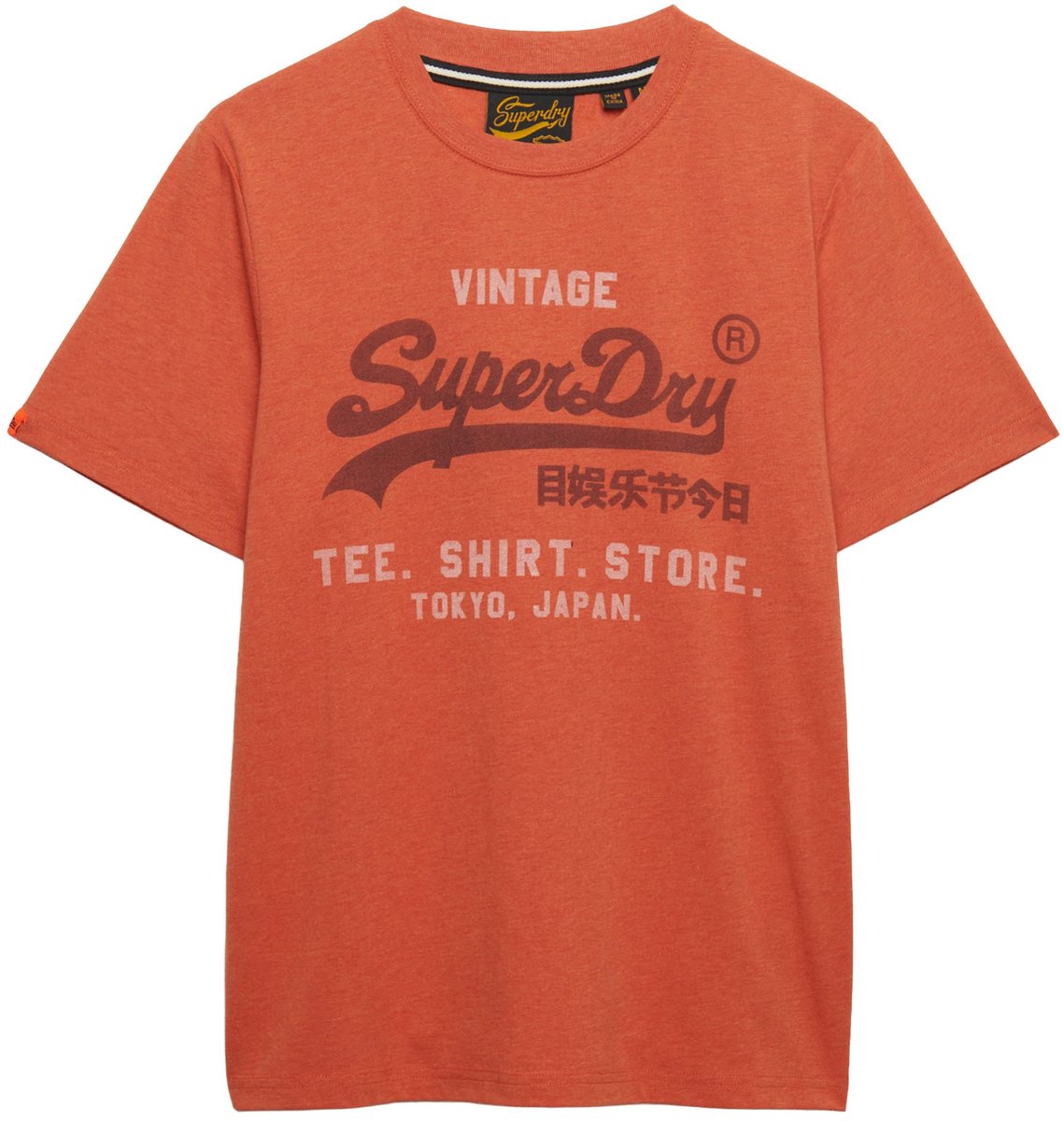 Superdry Heritage T-shirt met Vintage logo en relaxte pasvorm Heren T-shirts Oranje
