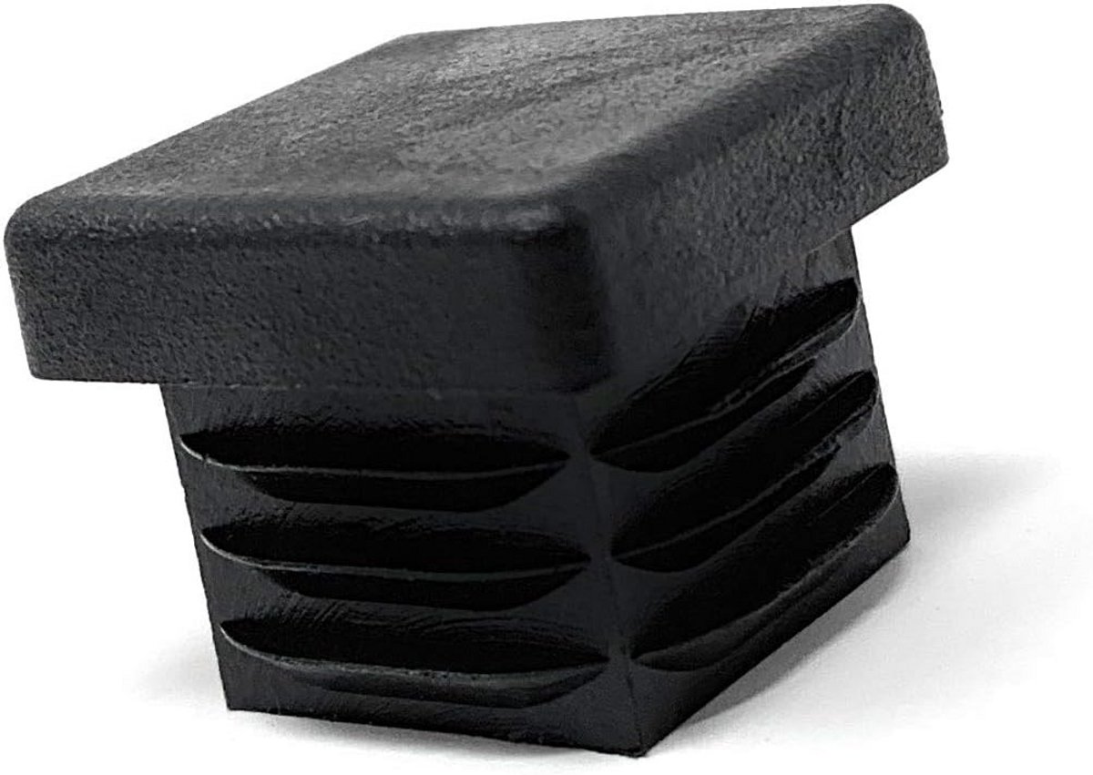 10x Vierkante Buisstop met Lamellen voor Buismaat 20x20 mm