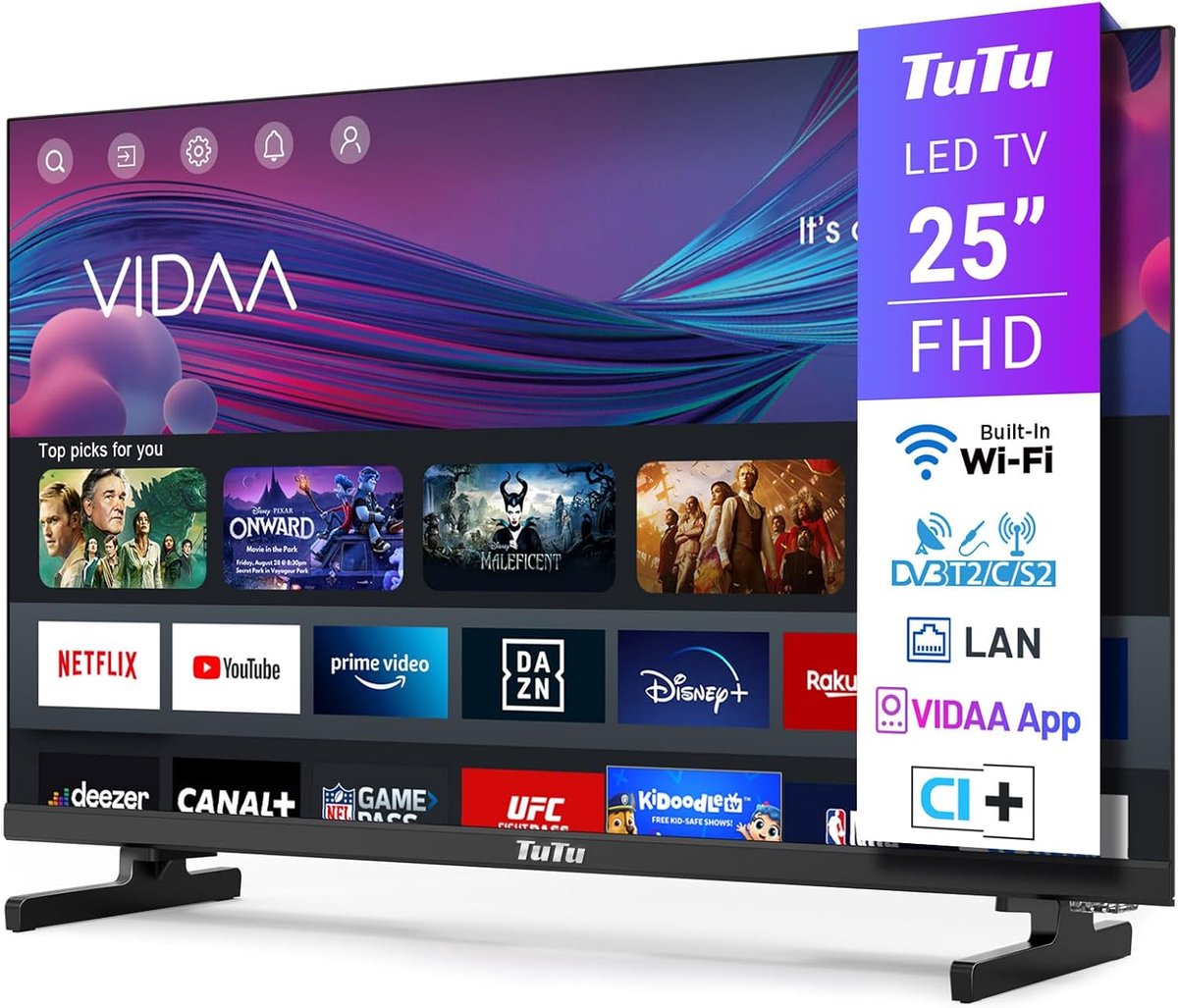 25 inch (64 cm) Full HD Smart TV met WiFi en Triple Tuner