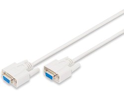 DIGITUS Serial Connection Cable - D-Sub 9 naar D-Sub 9 - 3 m - RS-232/RS-485 - Beige