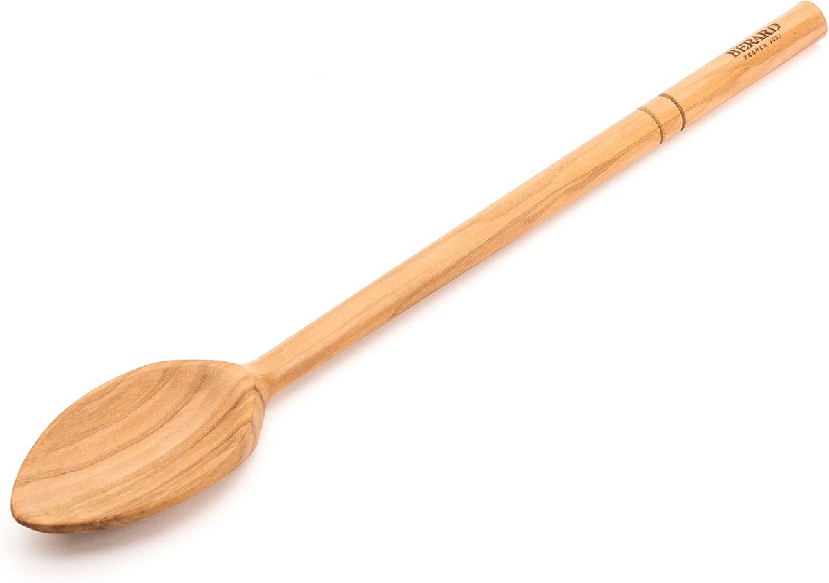 Olijfhouten kooklepel 30 cm natuurlijke duurzame keukenlepel