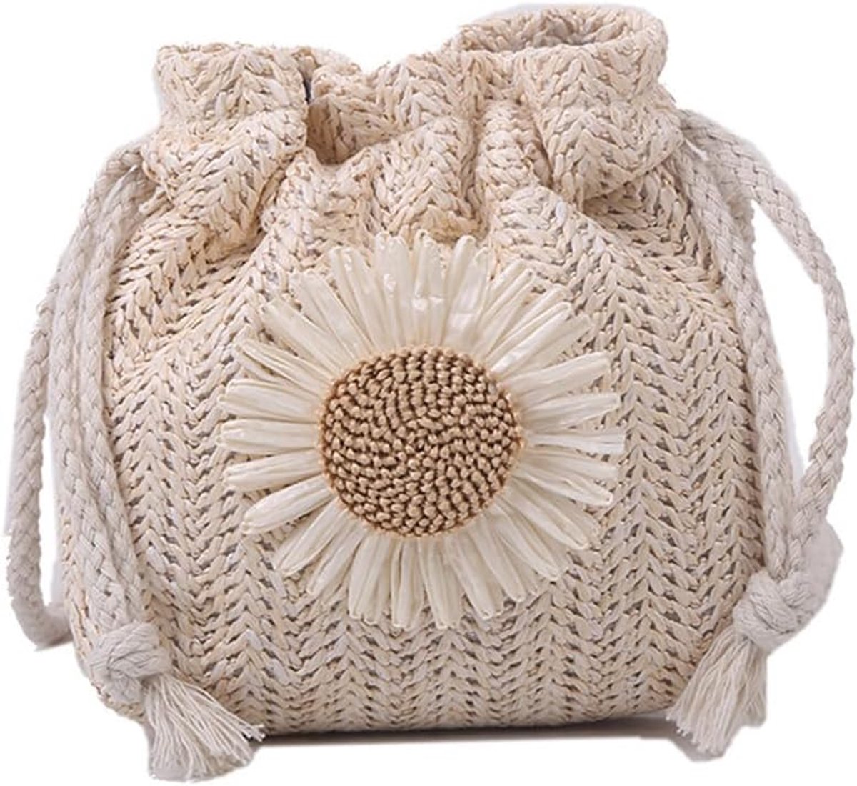 Zomer Stro Bag Dames Schoudertas Boho Vintage Strandtas Reistas Wit