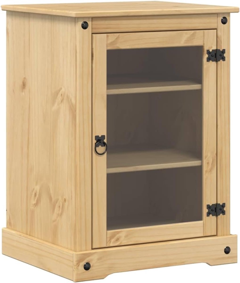 Hifi Kast Massief Grenenhout 60x50x82 cm - Stereo Meubel voor Media en CD/DVD Opslag