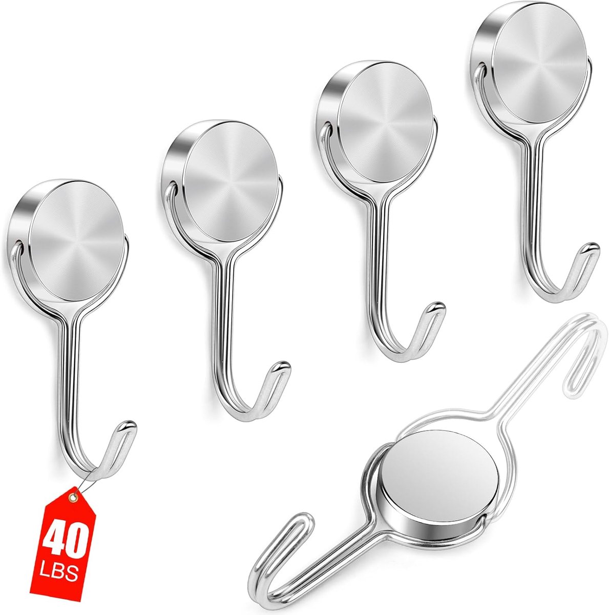 Magnetische Haken 40 lbs - Draaibare Magneethaak voor Koelkast en Metalen Oppervlakken