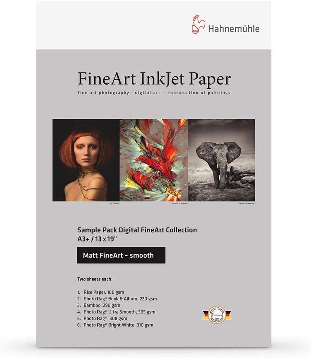 Sample Pack Fotopapier Matt Fine Art Glad - 12 Vellen A4