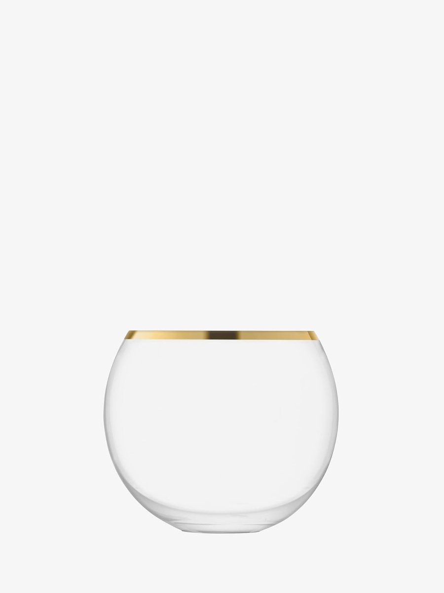 Set van 2 Tumblers 330ml Goud Handgemaakt Glas