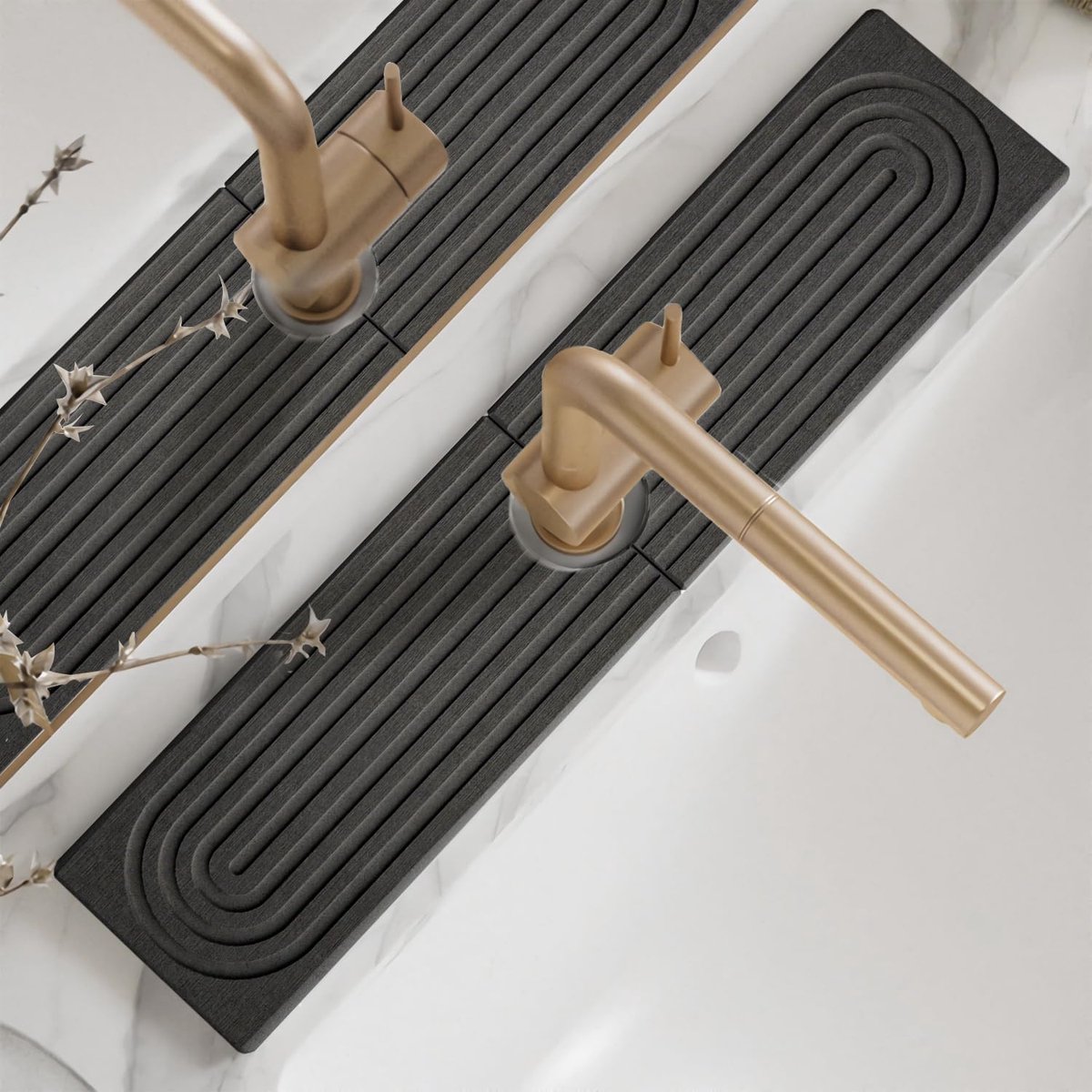 Spatbeschermer voor keukenkraan van diatomeeënaarde, afvoerbak van 60 cm, moderne absorber