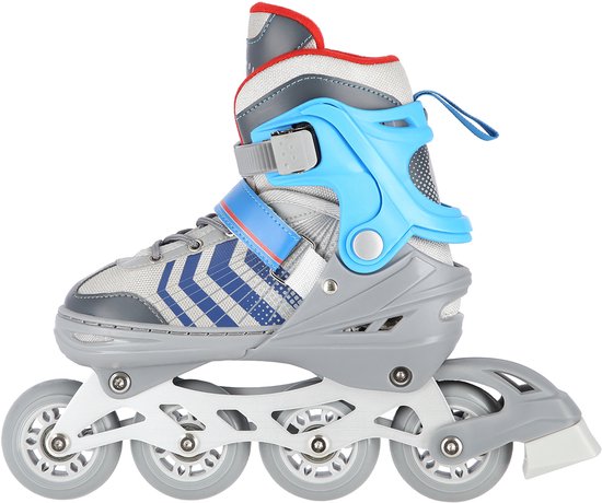 Nils Extreme 4in1 - skeelers/schaatsen grijs/blauw maat: 34-38 verstelbaar