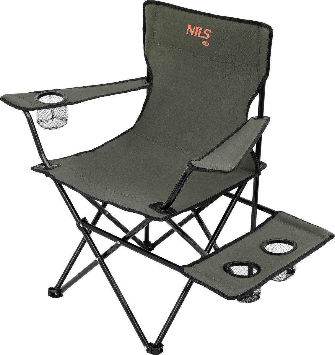 NILS CAMP NC3301 Serie - Inklapbare Kampeerstoel - Khaki - Ergonomisch - Lichtgewicht