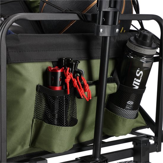 NILS CAMP NC2602 - Bolderkar - 150 litra - Groen - Stalen Frame van Merkloos — afbeelding 5