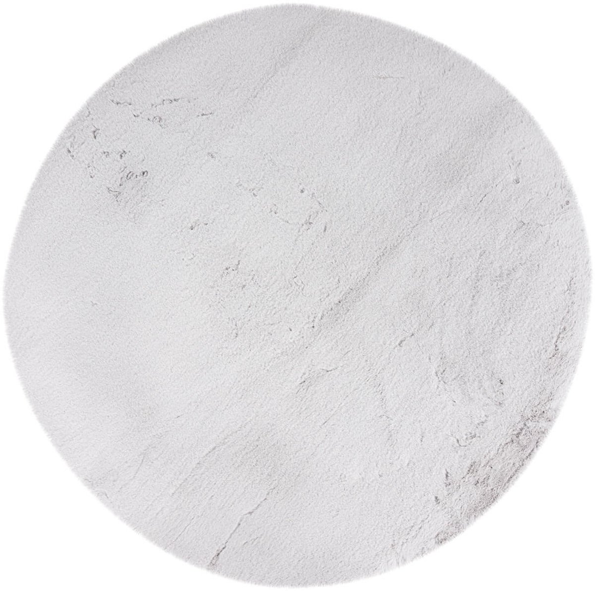 Muratap Heaven Rond Fluffy Soft Hoogpolig Vloerkleed Zilver- 200 CM Ø