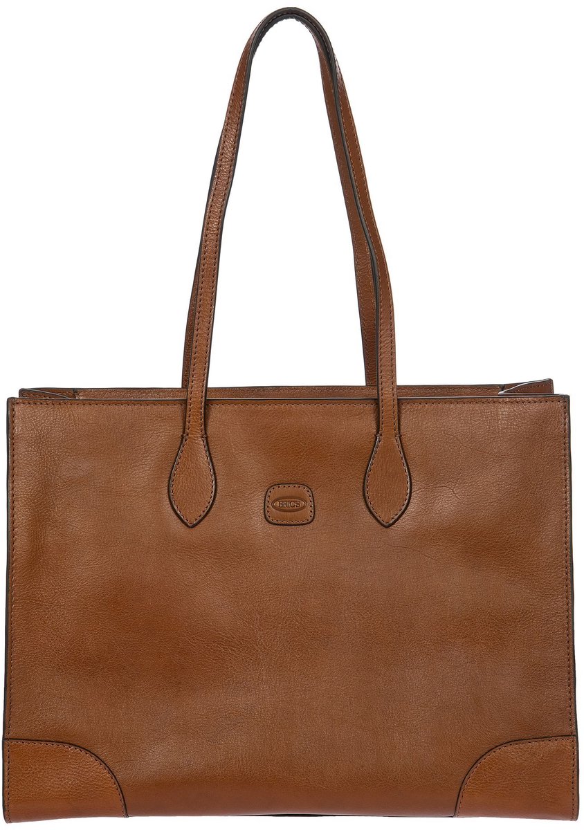 BRIC'S Leren business tas met laptopvak Volterra Opera Bag Tobacco bruine