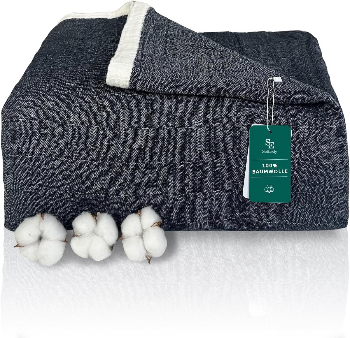 Knuffelzachte Katoenen Sprei (130x150 cm) - 4-Laags Universele Dekentextiel voor Bank en Bed