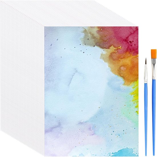 Foto: Aquarelpapier 40 vellen 300 g m dubbelzijdig gestructureerd aquarel blok voor beginners en kunstenaars