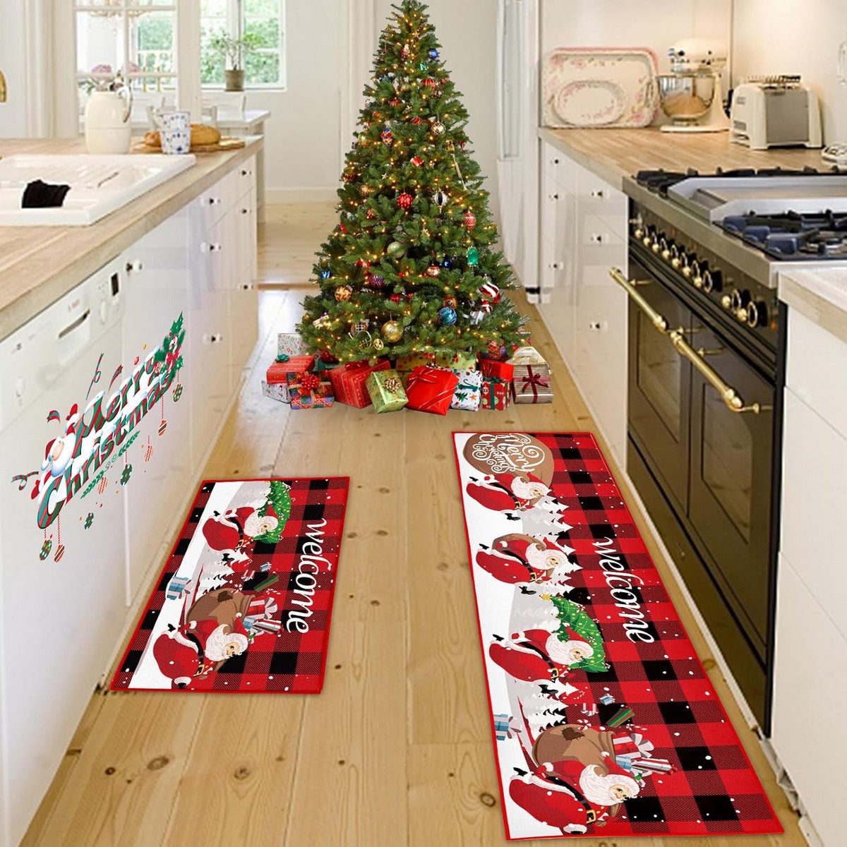 Kerst tapi set 2 stuks - antislip