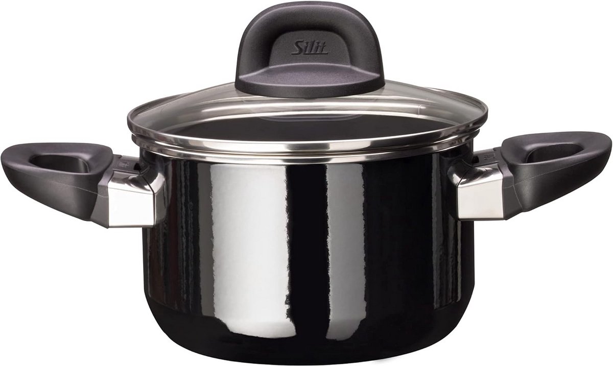 Kookpan Klein 16 cm met Glazen Deksel en Inductie Geschikt
