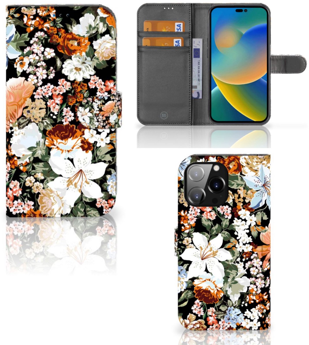 Hoesje voor iPhone 14 Pro Max Dark Flowers