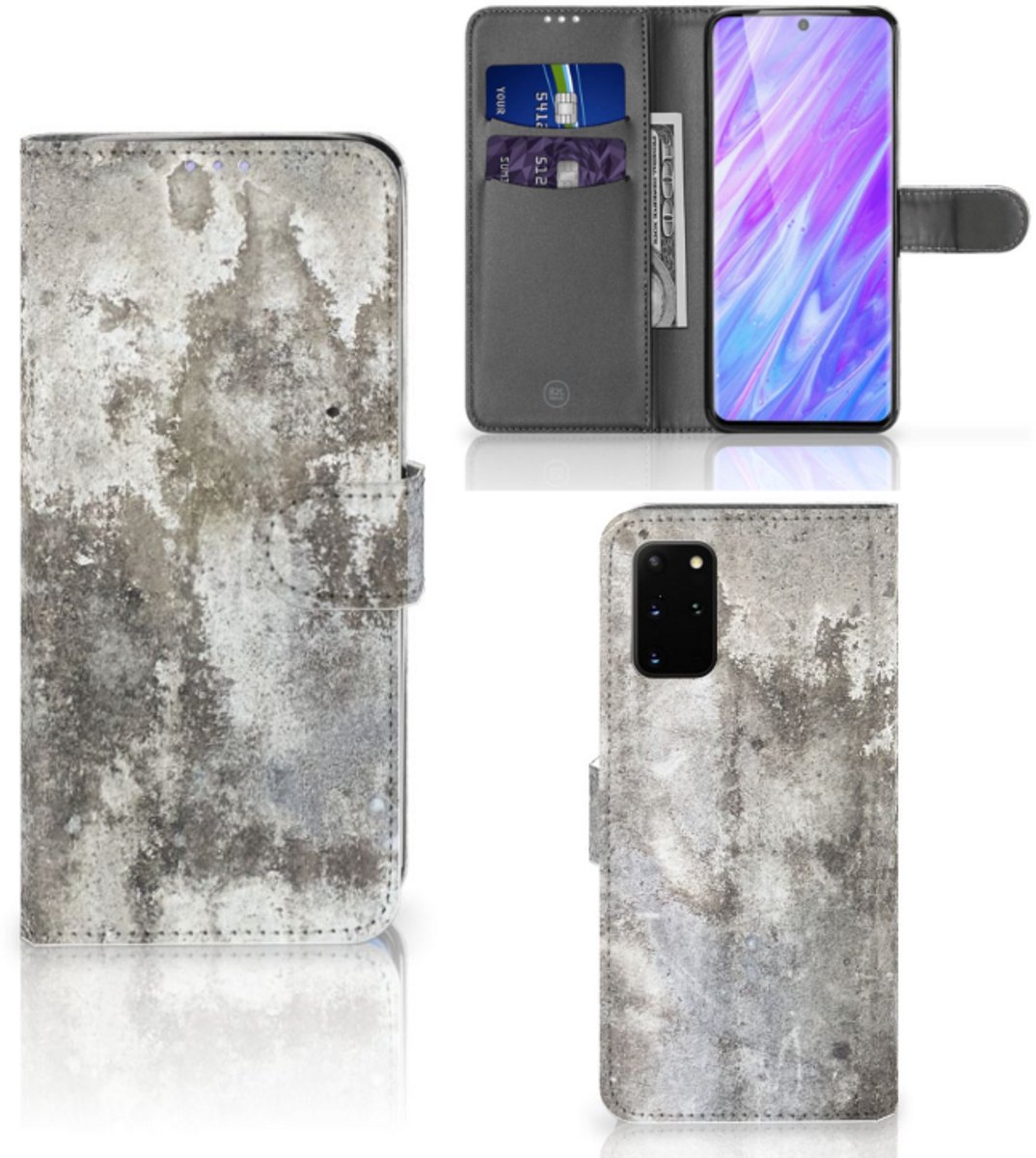 Samsung Galaxy S20 Plus Bookcase Beton Print
