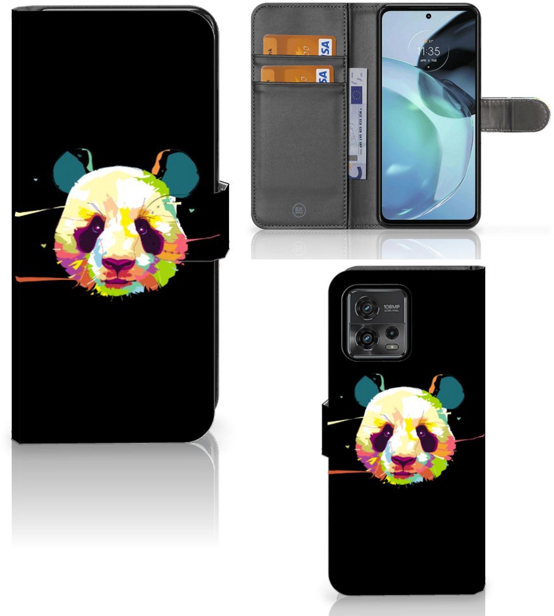 Motorola Moto G72 Leuk Hoesje Panda Color