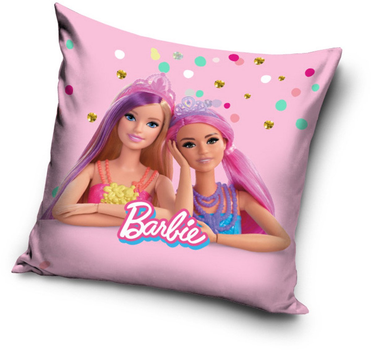 Barbie Friends Velours kussenhoes 40x40 cm Roze