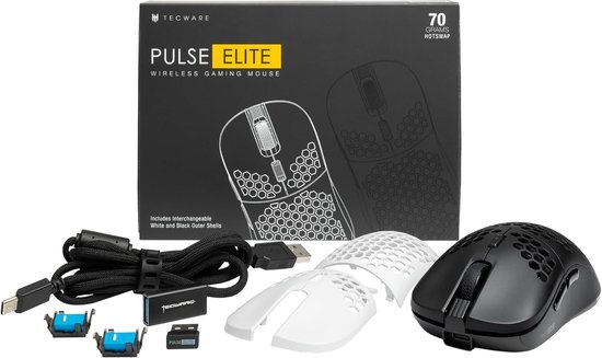 Lichte RGB Draadloze Gaming Muis met Verwisselbare Honingraat Schalen — afbeelding 3
