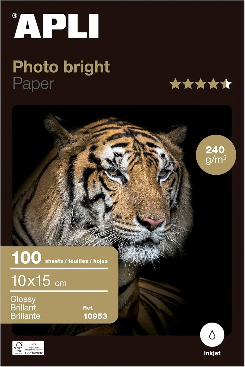 Fotopapier Hoogglans 10 x 15 cm - 240 g, 100 Vellen