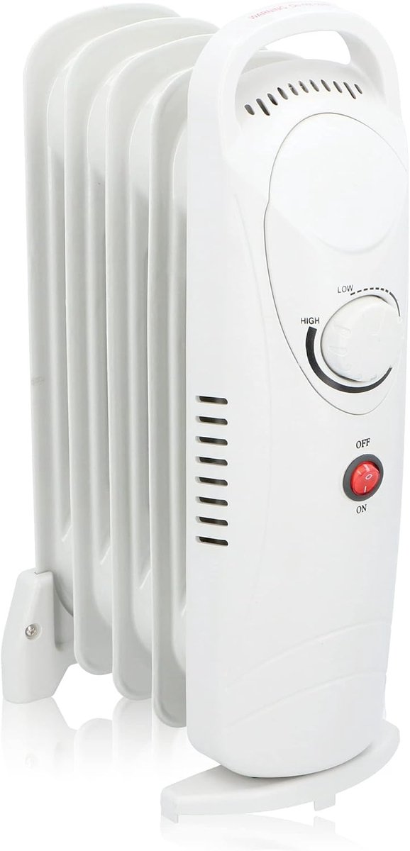 Olieradiator met Thermostaat en Oververhittingsbeveiliging - 5 Lamellen - 650 Watt