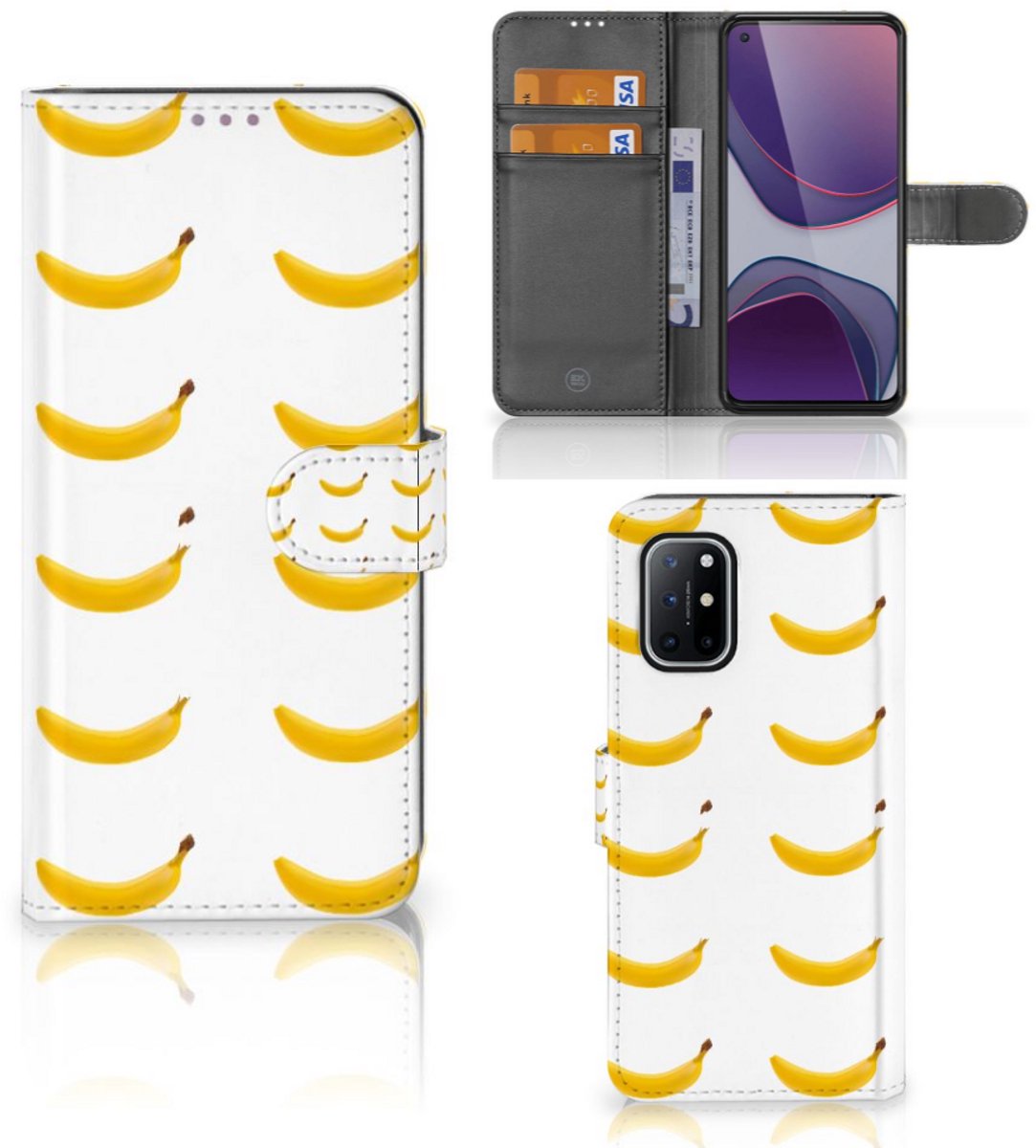 OnePlus 8T Book Cover Banana